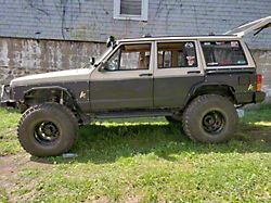 Affordable Offroad Front Fender Armor with Fender Flares; Black (84-01 Jeep Cherokee XJ)