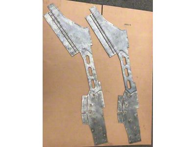 Affordable Offroad Front Frame Stiffeners for Affordable Series Bumpers; Bare Metal (84-01 Jeep Cherokee XJ)