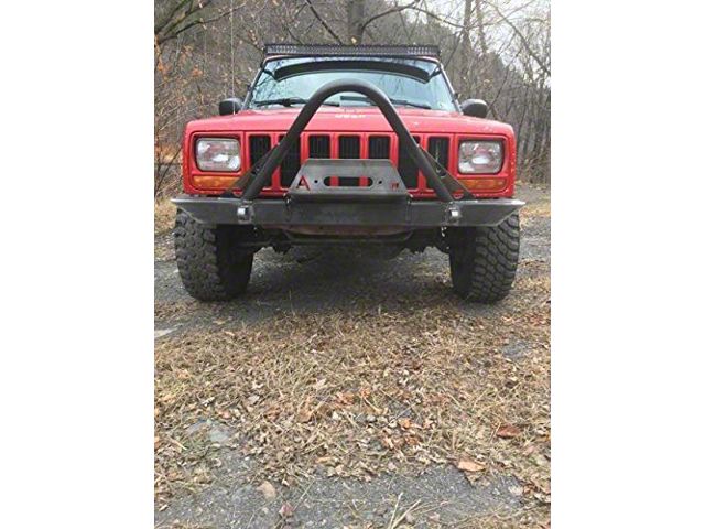 Affordable Offroad Stinger Winch Front Bumper; Bare Metal (84-01 Jeep Cherokee XJ)