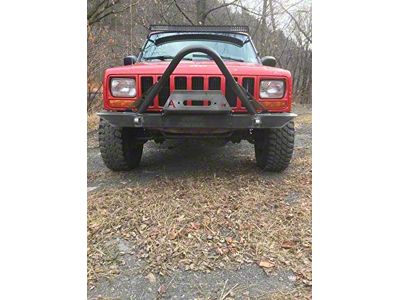 Affordable Offroad Stinger Winch Front Bumper; Bare Metal (84-01 Jeep Cherokee XJ)