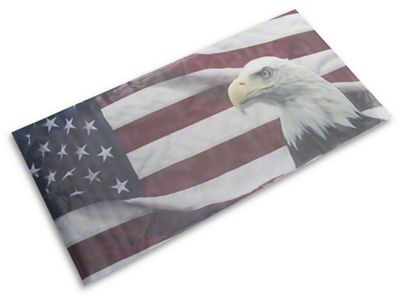 SEC10 Perforated Flag and Eagle Rear Window Decal (84-23 Jeep Cherokee XJ & KL)