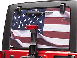 SEC10 Perforated Flag Rear Window Decal (84-23 Jeep Cherokee XJ & KL)