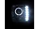 LED Light Stripe Halo Projector Headlights; Chrome Housing; Clear Lens (97-01 Jeep Cherokee XJ)