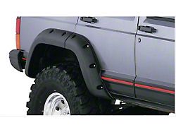 Bushwacker Cut-Out Fender Flares; Rear; Matte Black (84-01 Jeep Cherokee XJ 4-Door)