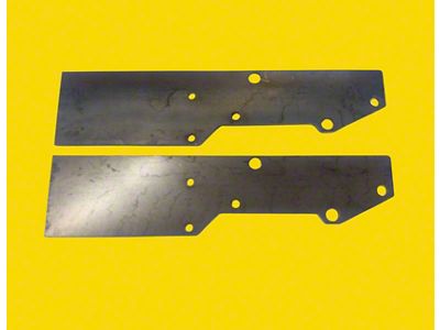 Extended Front Bumper Mounting Plate Kit; Bare Steel (84-01 Jeep Cherokee XJ)