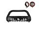 Bull Bar with 5.30-Inch Red Round Flood LED Lights; Black (14-23 Jeep Cherokee KL, Excluding Trailhawk)
