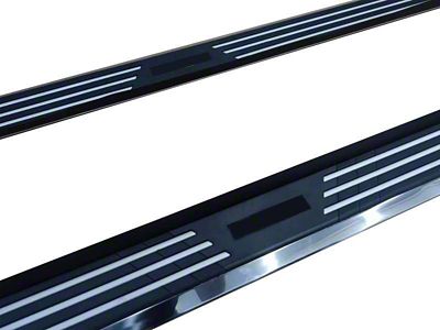 Pinnacle Running Boards; Black and Silver (14-23 Jeep Cherokee KL, Excluding Latitude & Trailhawk)