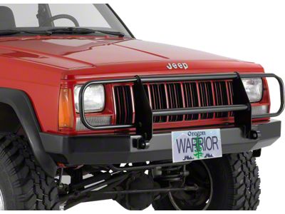 Warrior Products Front Rock Crawler Bumper with Brushguard and D-Ring Mounts (84-01 Jeep Cherokee XJ)