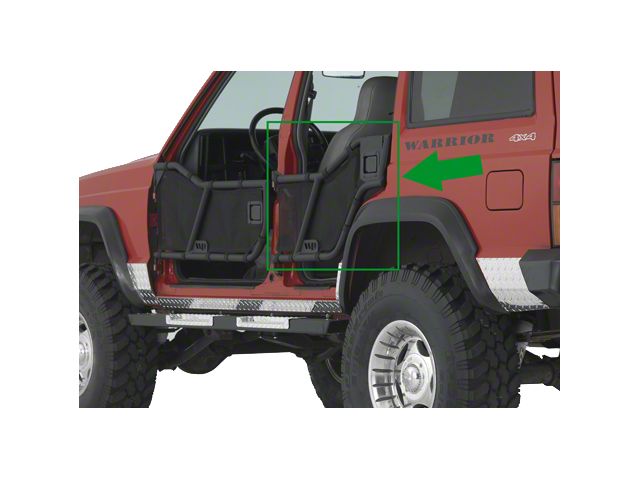 Warrior Products Rear Adventure Tube Doors (97-01 Jeep Cherokee XJ)
