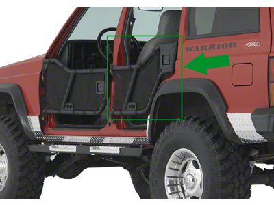 Warrior Products Rear Adventure Tube Doors (97-01 Jeep Cherokee XJ)