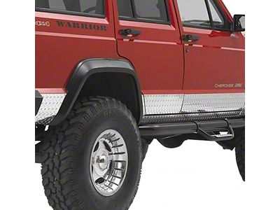 Warrior Products Sideplates; Aluminum Diamond Plate (84-01 Jeep Cherokee XJ 2-Door)