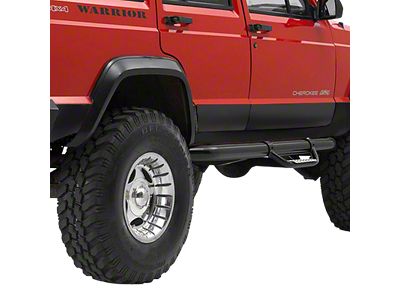 Warrior Products Sideplates; Black (84-01 Jeep Cherokee XJ 2-Door)