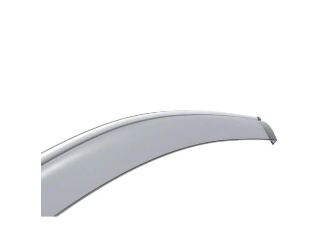 WELLvisors Taped-on Window Visors Wind Deflectors with Chrome Trim; Front and Rear; Dark Tint (14-23 Jeep Cherokee KL)