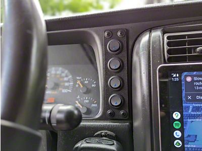 Trail & Co Dashboard 4-Gang Switch Plate (97-01 Jeep Cherokee XJ)