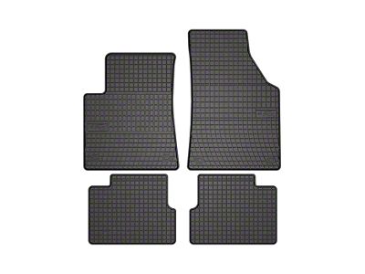 OMAC All Weather Rubber Front and Rear Floor Liners; Black (14-23 Jeep Cherokee KL)