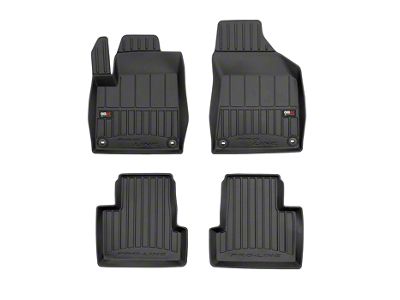 OMAC Premium 3D Front and Rear Floor Liners; Black (14-23 Jeep Cherokee KL)