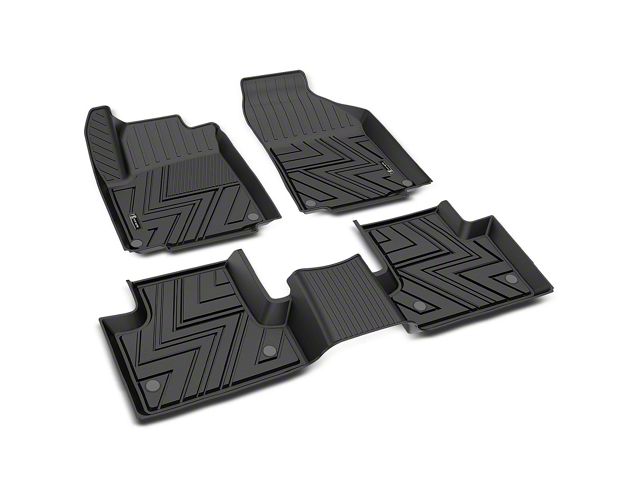 Front and Rear Floor Liners; Black (15-23 Jeep Cherokee KL)