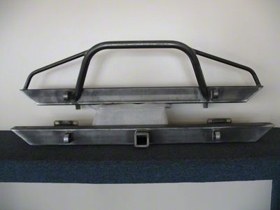 Affordable Offroad Front and Rear Bumper Set; Bare Metal (84-01 Jeep Cherokee XJ)