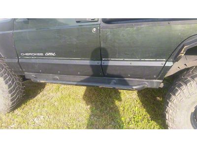 Affordable Offroad Lower Door Armor; Black (84-01 Jeep Cherokee XJ 4-Door)