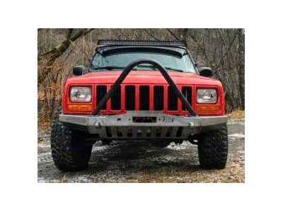 Affordable Offroad Modular Front Winch Bumper with Stinger; Black (84-01 Jeep Cherokee XJ)