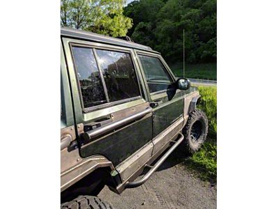 Affordable Offroad Rear Door Rub Rails; Black (84-01 Jeep Cherokee XJ 4-Door)