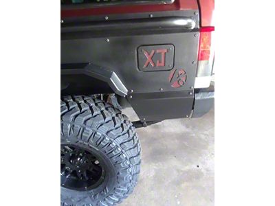 Affordable Offroad Rear Lower Quarter Armor; Black (84-01 Jeep Cherokee XJ)