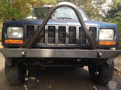 Affordable Offroad Stinger Front Bumper; Bare Metal (84-01 Jeep Cherokee XJ)