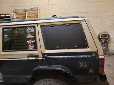 Affordable Offroad Storage Window; Driver or Passenger Side; Black (84-01 Jeep Cherokee XJ 4-Door)