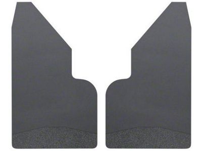 14-Inch Wide Mud Flaps; Front or Rear; Black Weight (Universal; Some Adaptation May Be Required)