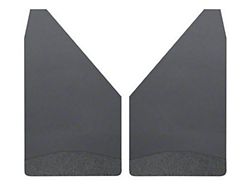12-Inch Wide Mud Flaps; Front or Rear; Black Weight (Universal; Some Adaptation May Be Required)