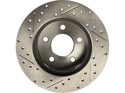 StopTech Sport Drilled and Slotted Rotor; Front Driver Side (90-98 Jeep Cherokee XJ; 1999 Jeep Cherokee XJ w/ 3-1/4-Inch Composite Rotors)