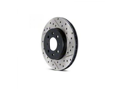 StopTech Sport Drilled and Slotted Rotor; Front Passenger Side (90-98 Jeep Cherokee XJ; 1999 Jeep Cherokee XJ w/ 3-1/4-Inch Composite Rotors)