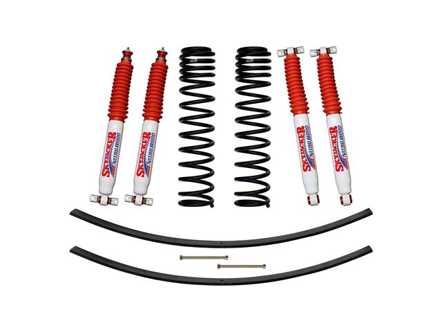 SkyJacker 3-Inch Front Dual Rate Long Travel Coil Suspension Lift Kit with Rear Add-A-Leafs and Nitro Shocks (84-01 Jeep Cherokee XJ)
