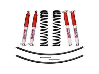SkyJacker 3-Inch Front Dual Rate Long Travel Coil Suspension Lift Kit with Rear Add-A-Leafs and Nitro Shocks (84-01 Jeep Cherokee XJ)