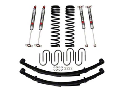 SkyJacker 3-Inch Front Dual Rate Long Travel Coil Suspension Lift Kit with Rear Leaf Springs and M95 Performance Shocks (84-01 4WD Jeep Cherokee XJ)