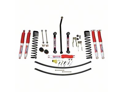 SkyJacker 4.50-Inch Front Dual Rate Long Travel Coil Suspension Lift Kit with Rear Add-A-Leafs and Hydro Shocks (84-01 4WD Jeep Cherokee XJ)