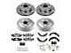 PowerStop OE Replacement Brake Rotor, Drum and Pad Kit; Front and Rear (1999 Jeep Cherokee XJ w/ 3-Inch Cast Rotors & 10-Inch Rear Drums; 00-01 Jeep Cherokee XJ w/ 10-Inch Rear Drums)