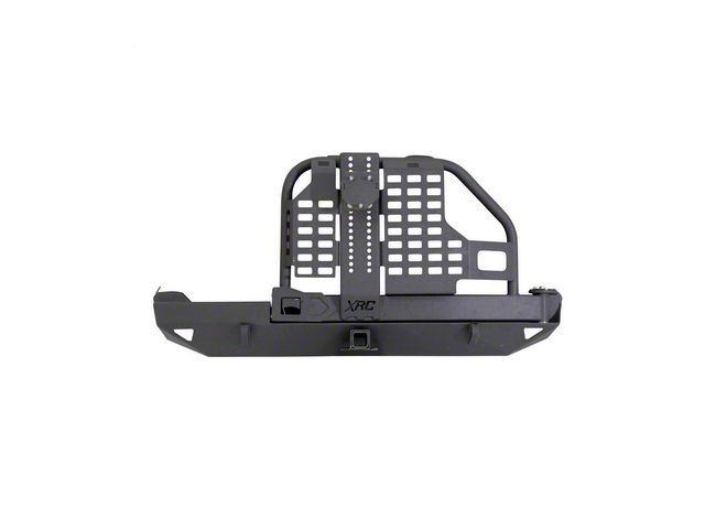 Smittybilt XRC Rear Bumper with Tire Carrier and Hitch; Textured Black (84-01 Jeep Cherokee XJ)