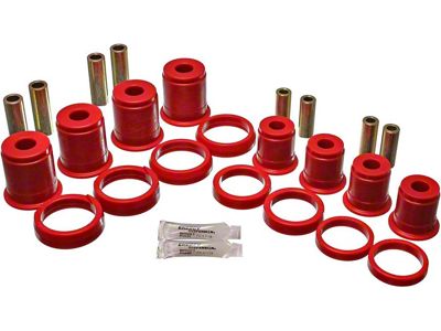 Front Control Arm Bushings; Red (85-98 2WD Jeep Cherokee XJ)