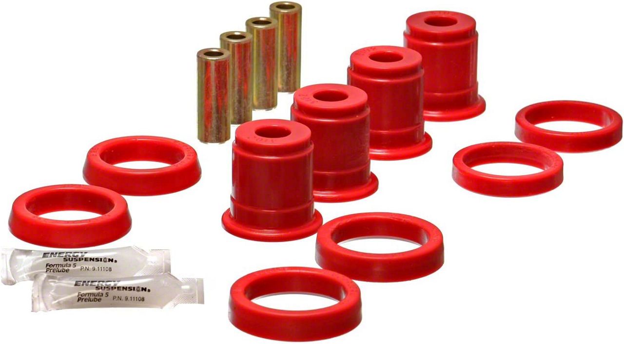Jeep Cherokee Front Upper Control Arm Bushings; Red (8401 Jeep