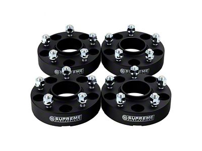 Supreme Suspensions 1.50-Inch Pro Billet Hub Centric Wheel Spacers; Black; Set of Four (84-01 Jeep Cherokee XJ)