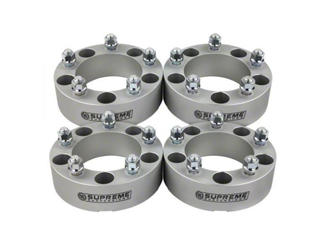 Supreme Suspensions 1.50-Inch Pro Billet Wheel Spacers; Silver; Set of Four (84-01 Jeep Cherokee XJ)