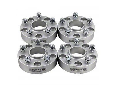 Supreme Suspensions 1-Inch Pro Billet Hub Centric Wheel Spacers; Silver; Set of Four (14-19 Jeep Cherokee XL)