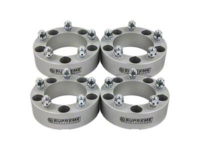 Supreme Suspensions 1-Inch Pro Billet Wheel Spacers; Silver; Set of Four (84-01 Jeep Cherokee XJ)
