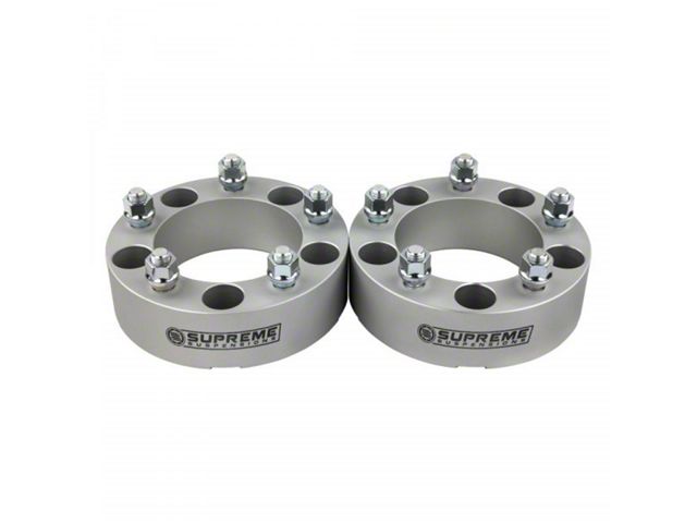 Supreme Suspensions 1-Inch Pro Billet Wheel Spacers; Silver; Set of Two (84-01 Jeep Cherokee XJ)