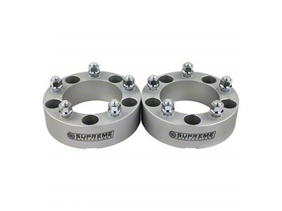 Supreme Suspensions 1-Inch Pro Billet Wheel Spacers; Silver; Set of Two (84-01 Jeep Cherokee XJ)