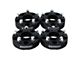 Supreme Suspensions 2-Inch PRO Billet 5 x 114.3mm to 5 x 127mm Wheel Adapters; Black; Set of Four (84-01 Jeep Cherokee XJ)