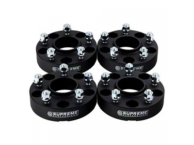 Supreme Suspensions 2-Inch Pro Billet Hub Centric Wheel Spacers; Black; Set of Four (84-01 Jeep Cherokee XJ)