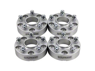 Supreme Suspensions 2-Inch Pro Billet Hub Centric Wheel Spacers; Silver; Set of Four (84-01 Jeep Cherokee XJ)