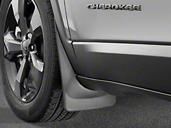 Weathertech No-Drill Mud Flaps; Front; Black (14-23 Jeep Cherokee KL w/ OE Fender Flares)